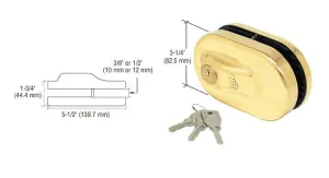 CRL Glass Mounted Slip-on Patch Lock for Use With 3/8" Thick Glass CRL Glass Mounted Slip-on Patch Lock for Use With 3/8" Thick Glass