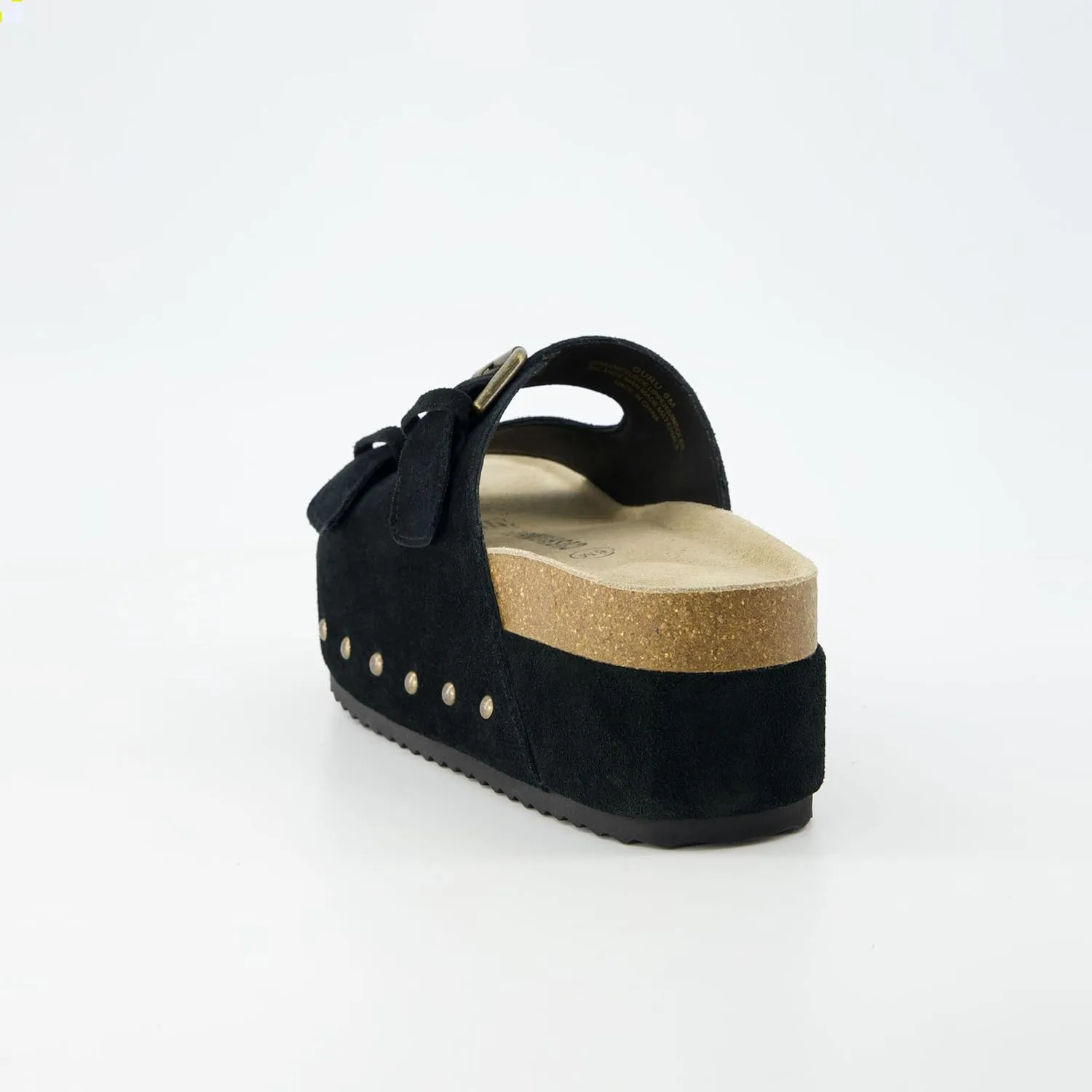 CUSHIONAIRE Women's Guru Genuine Leather footbed platform sandal with  Comfort, Wide Widths Available