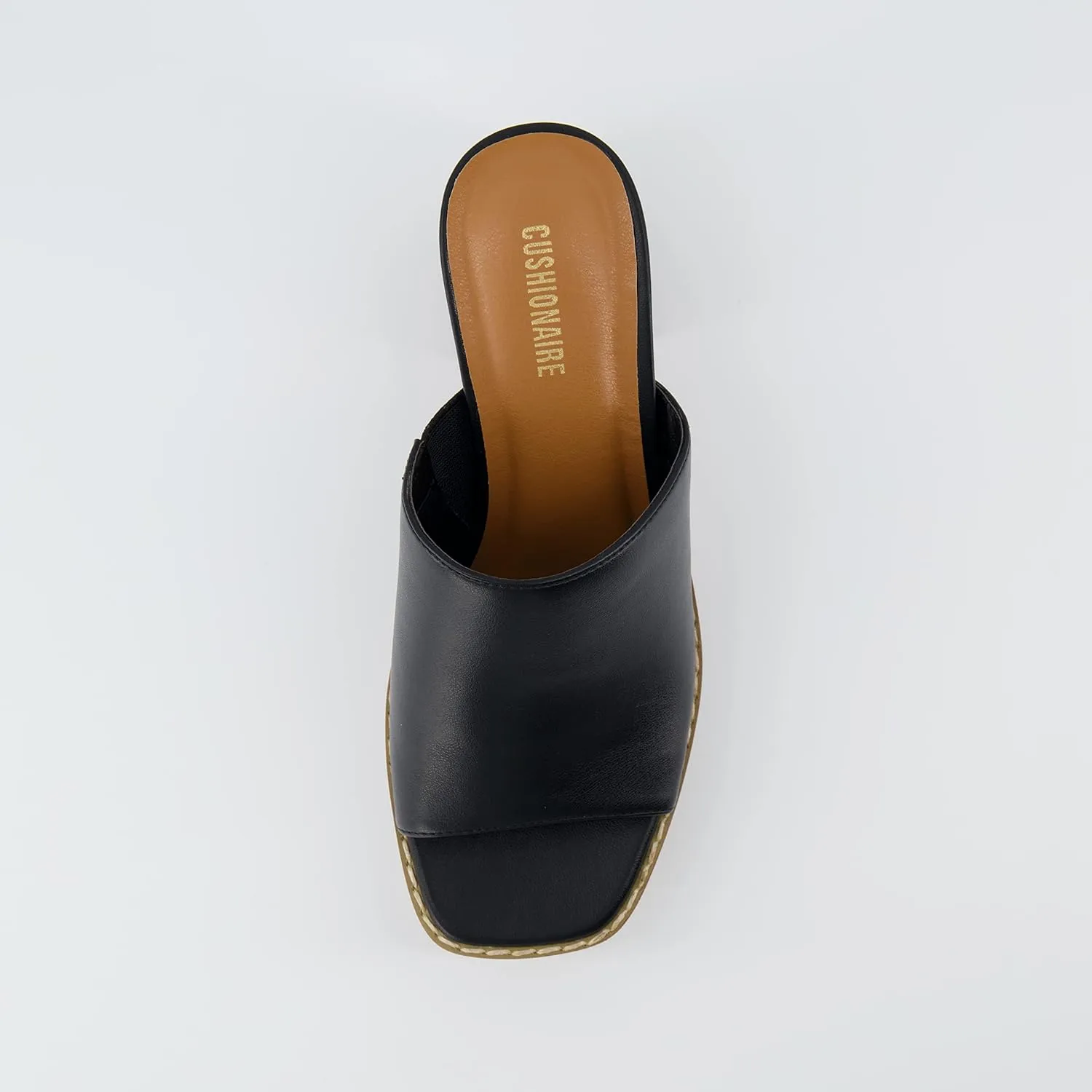 CUSHIONAIRE Women's Keeper soft one band Heel Sandal  Memory Foam, Wide Widths Available