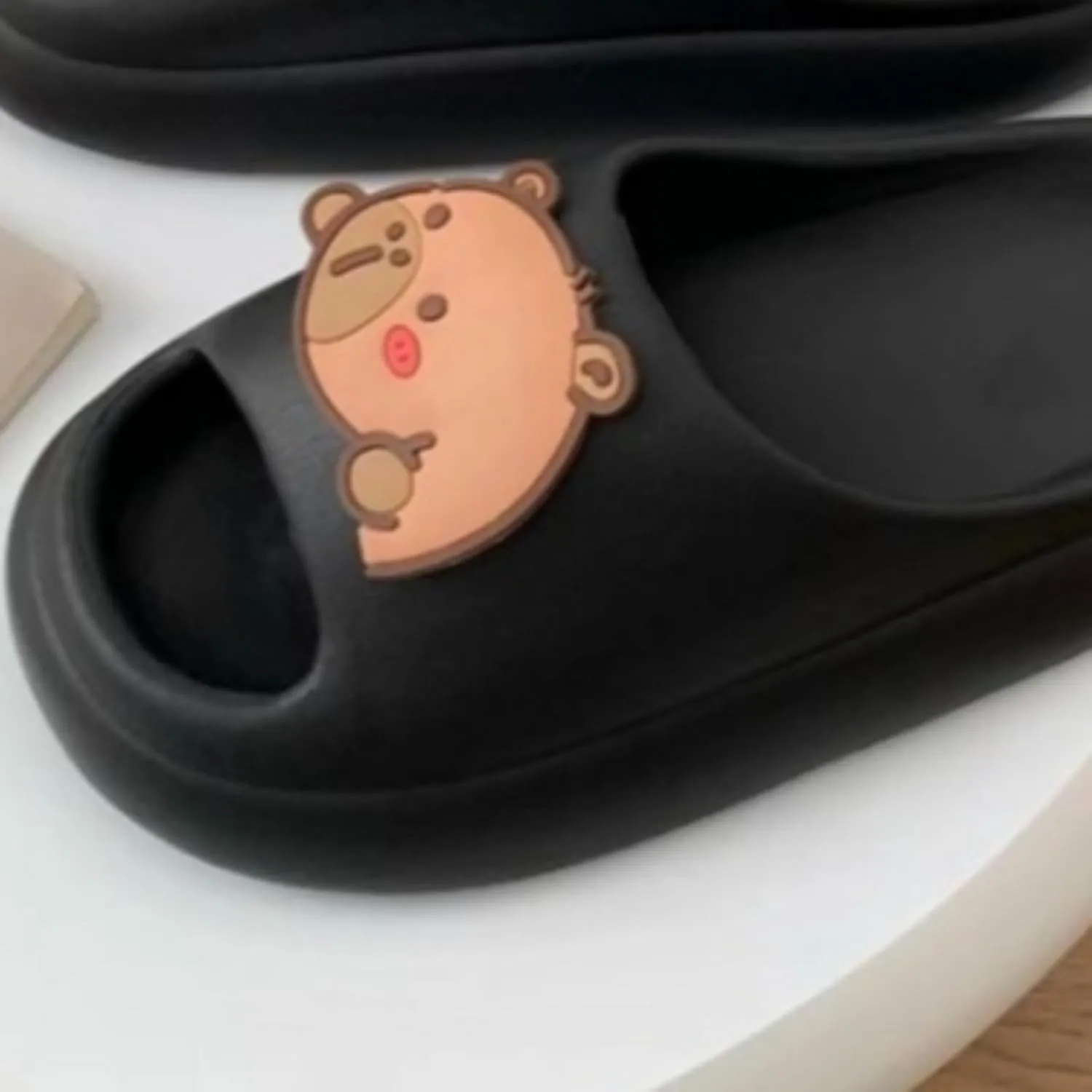 cute slippers summer shoes for women cartoon bath slides thick sole non slip quick dry