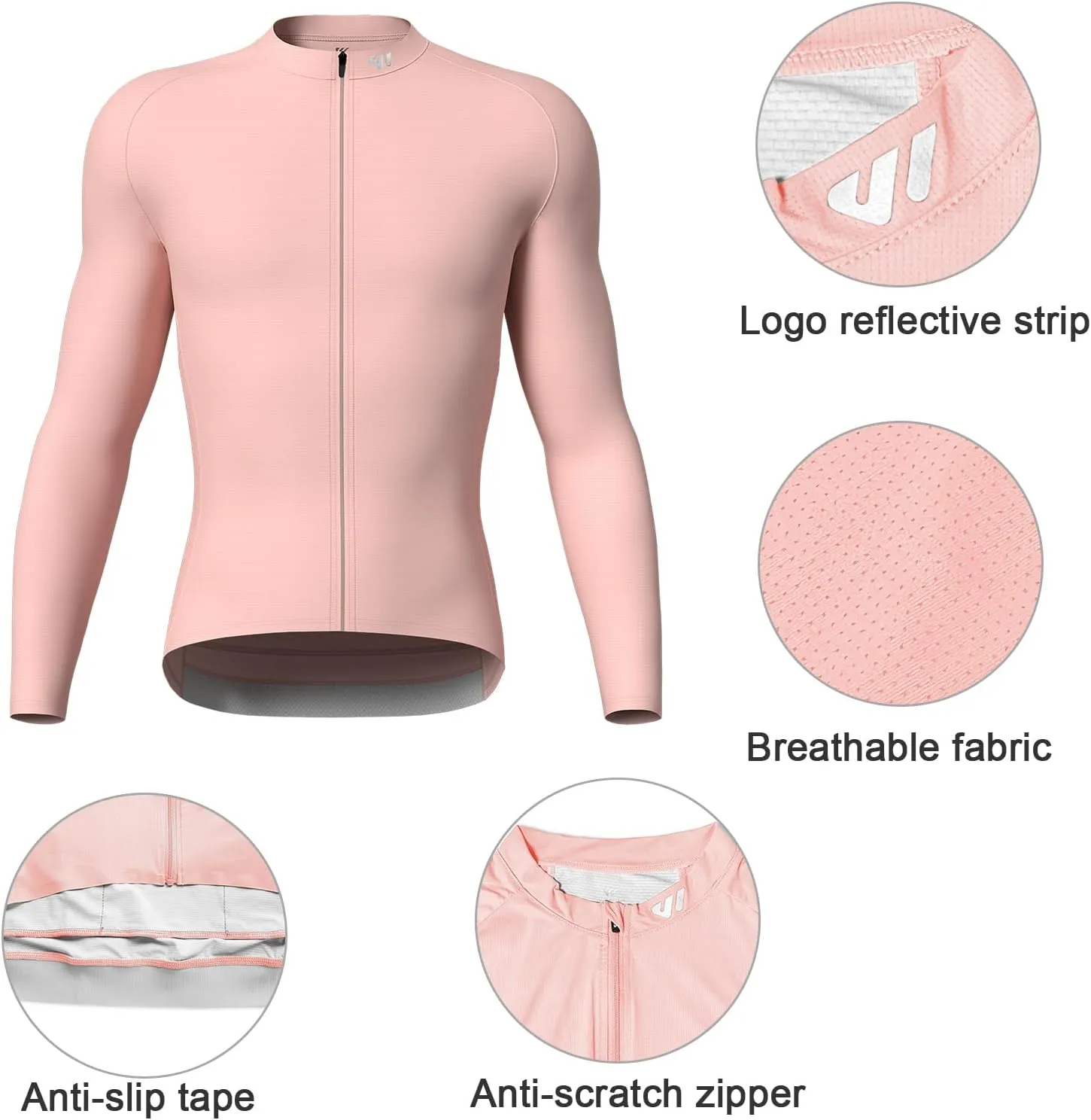 Cycling Jersey Men Short Sleeve, Road Bike Jerseys Full Zipper with Pockets, Bicycle Clothing Breathable Quick Dry