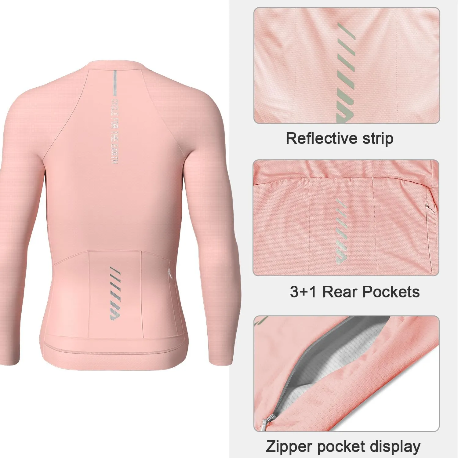 Cycling Jersey Men Short Sleeve, Road Bike Jerseys Full Zipper with Pockets, Bicycle Clothing Breathable Quick Dry