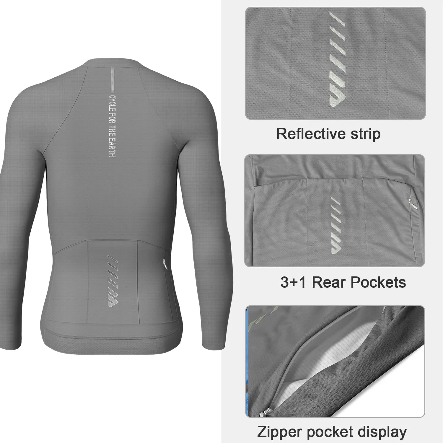 Cycling Jersey Men Short Sleeve, Road Bike Jerseys Full Zipper with Pockets, Bicycle Clothing Breathable Quick Dry