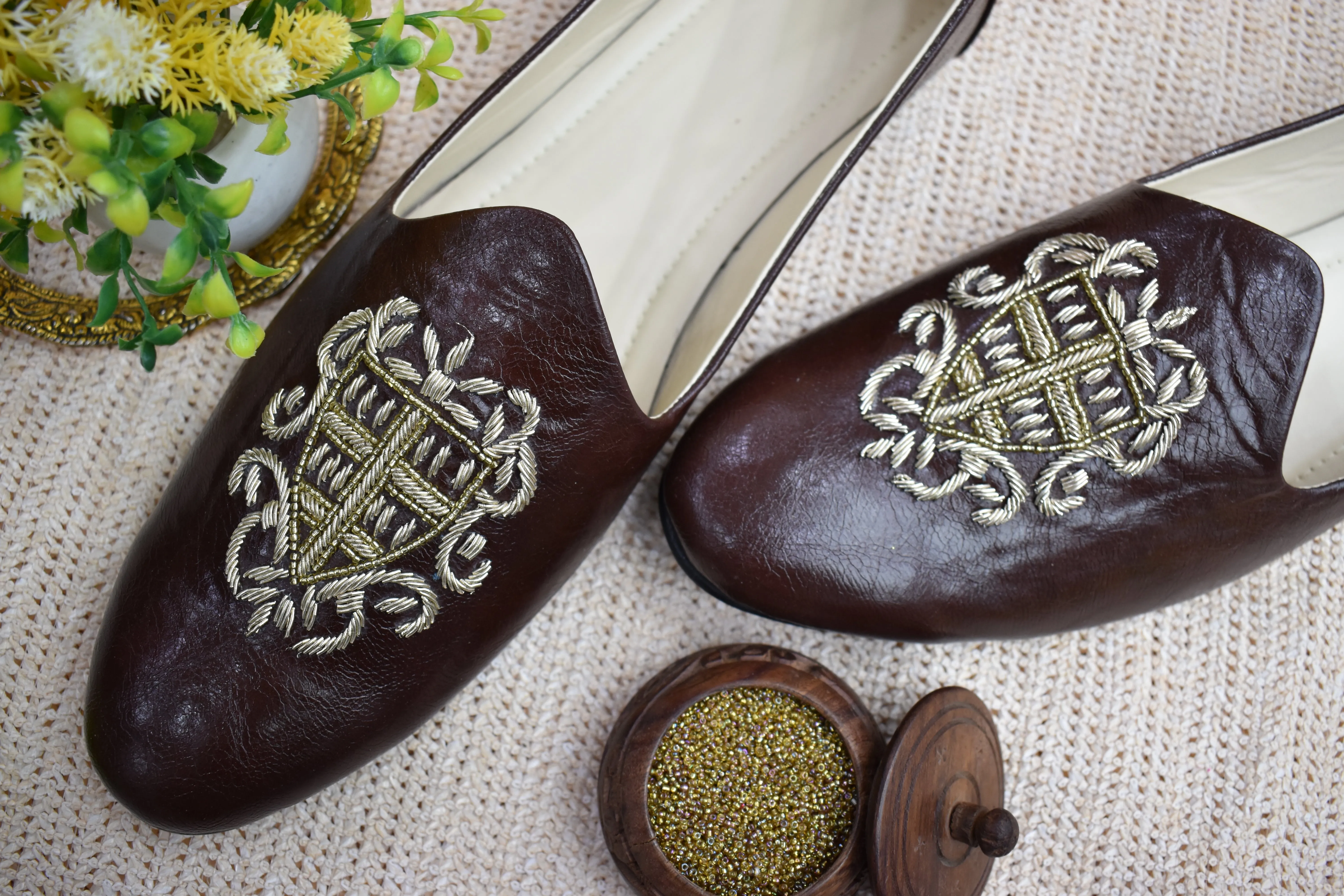Dabka loafer shoe (Dark brown)