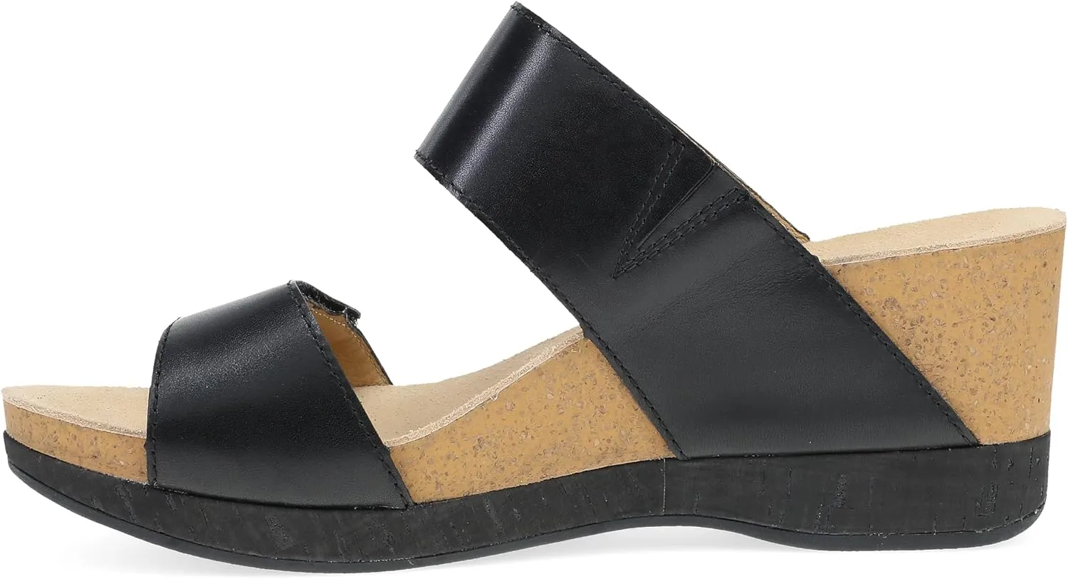Dansko Shannon Slip-On Wedge Sandal for Women - Cork/EVA Wedge with Arch Support -Fully Adjustable Straps-Versatile Casual to Dressy Footwear
