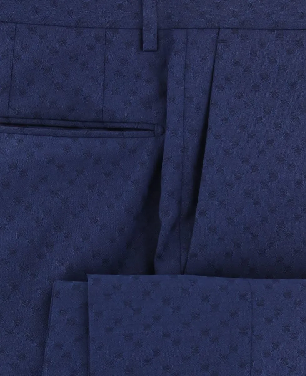 Dark Blue Solid Pants - Slim