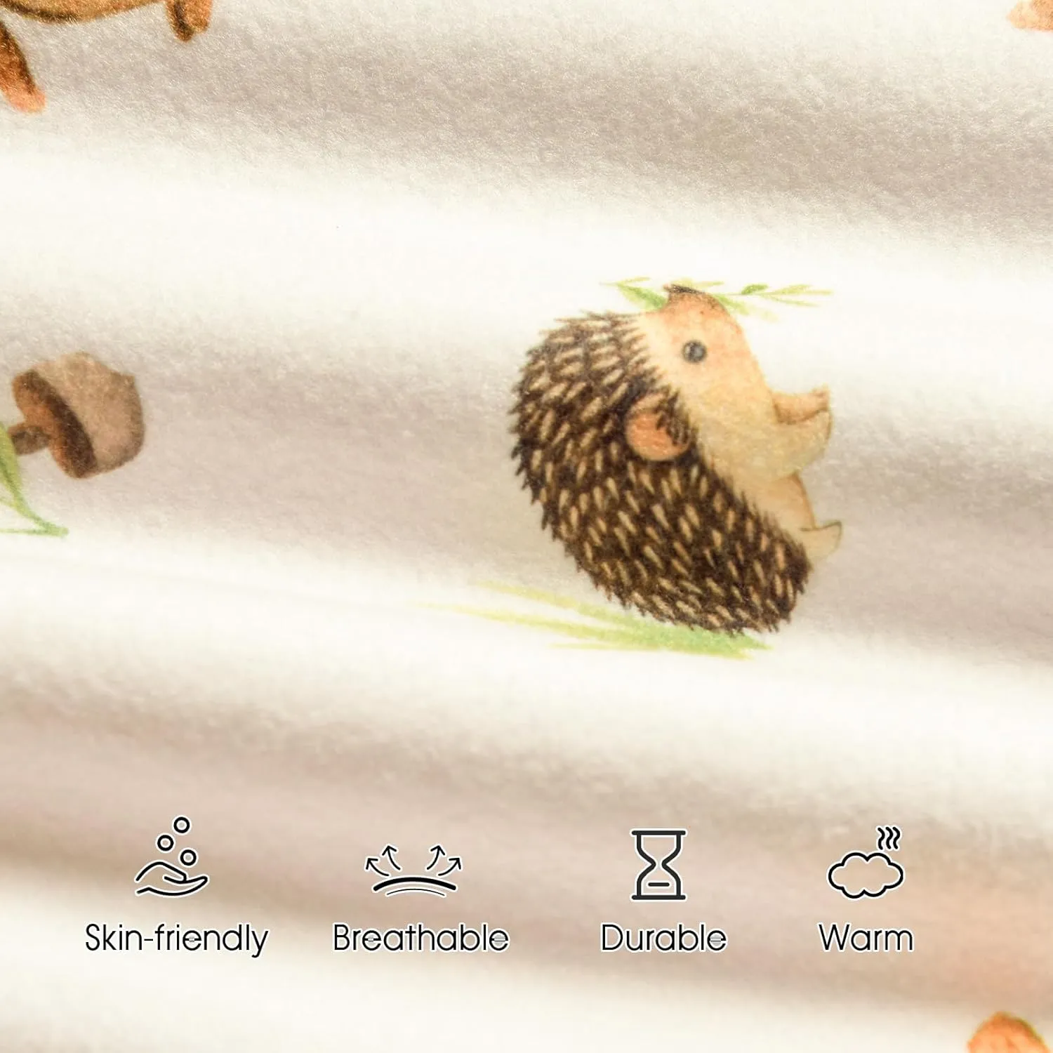david's kids Micro Fleece Baby Sleep Sack 0-6 Months, Warm Baby Wearable Blankets with 2-Way Zipper, 2 Pack Sleeping Bags for Infant Newborn Boys Girls Neutral, Small Size, Forest/Woodland Animals