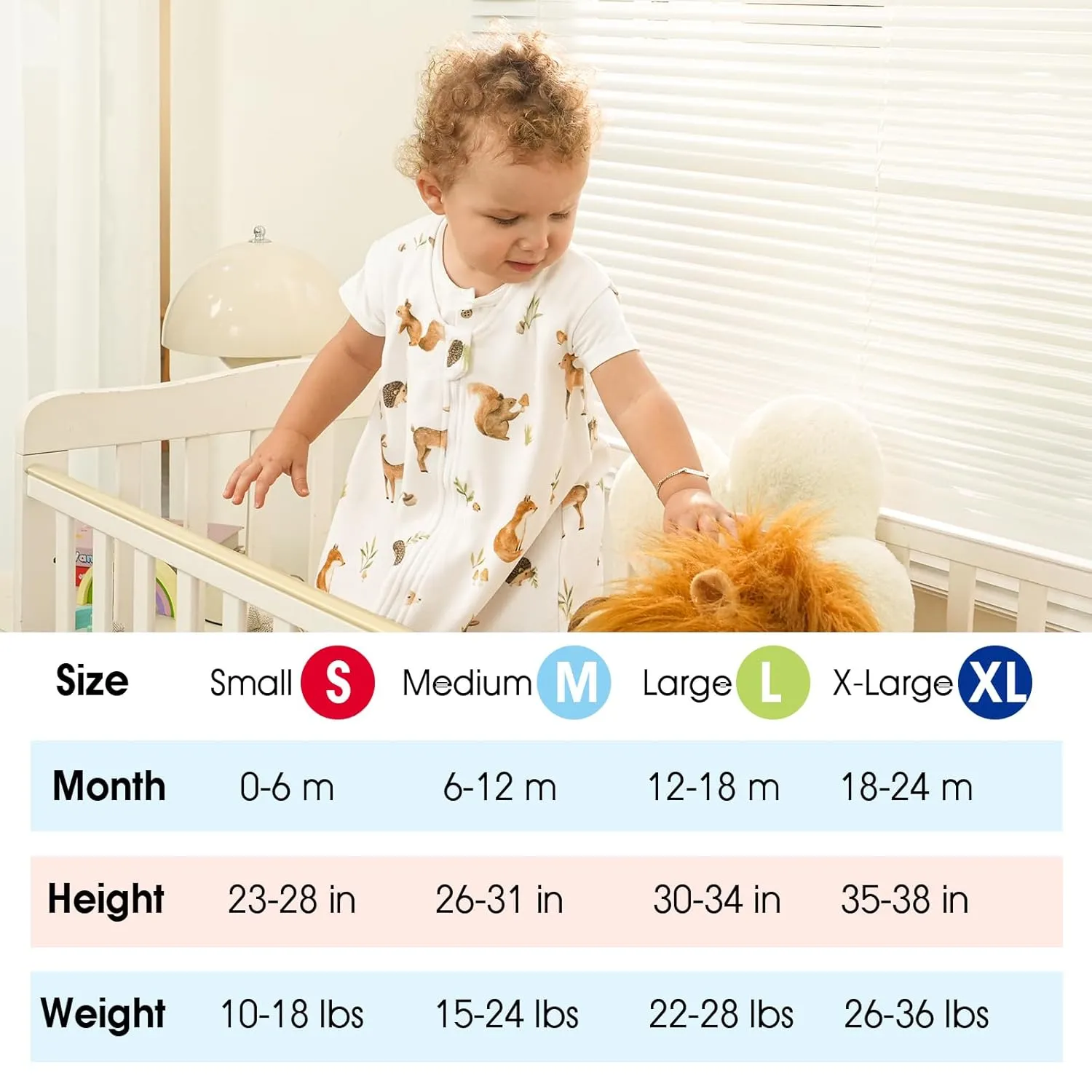 david's kids Micro Fleece Baby Sleep Sack 0-6 Months, Warm Baby Wearable Blankets with 2-Way Zipper, 2 Pack Sleeping Bags for Infant Newborn Boys Girls Neutral, Small Size, Forest/Woodland Animals