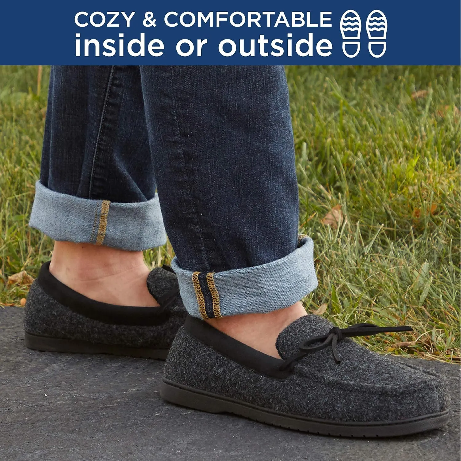Dearfoams Men's Breathable Perforated Microsuede Clog Slipper