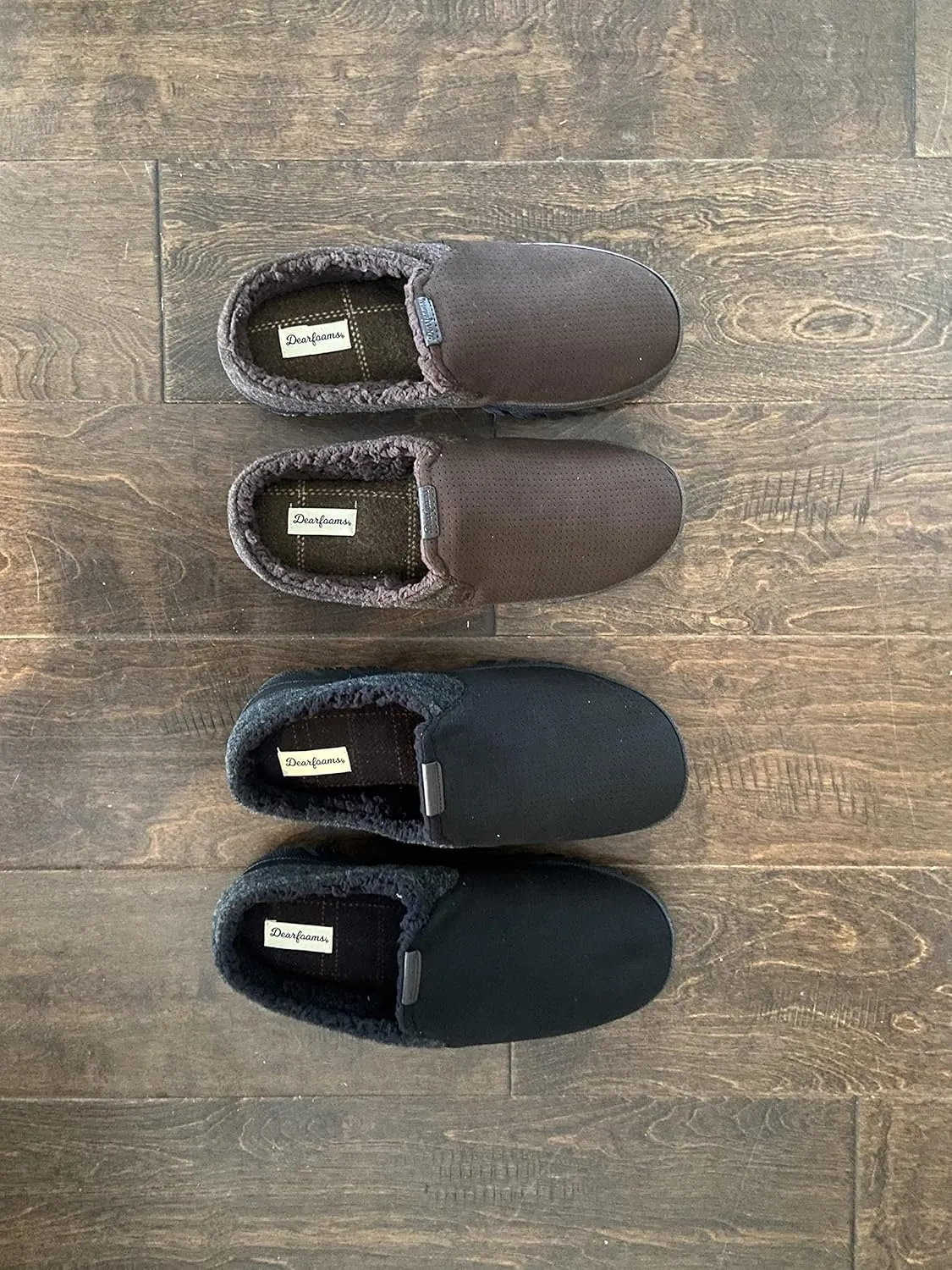 Dearfoams Men's Breathable Perforated Microsuede Clog Slipper
