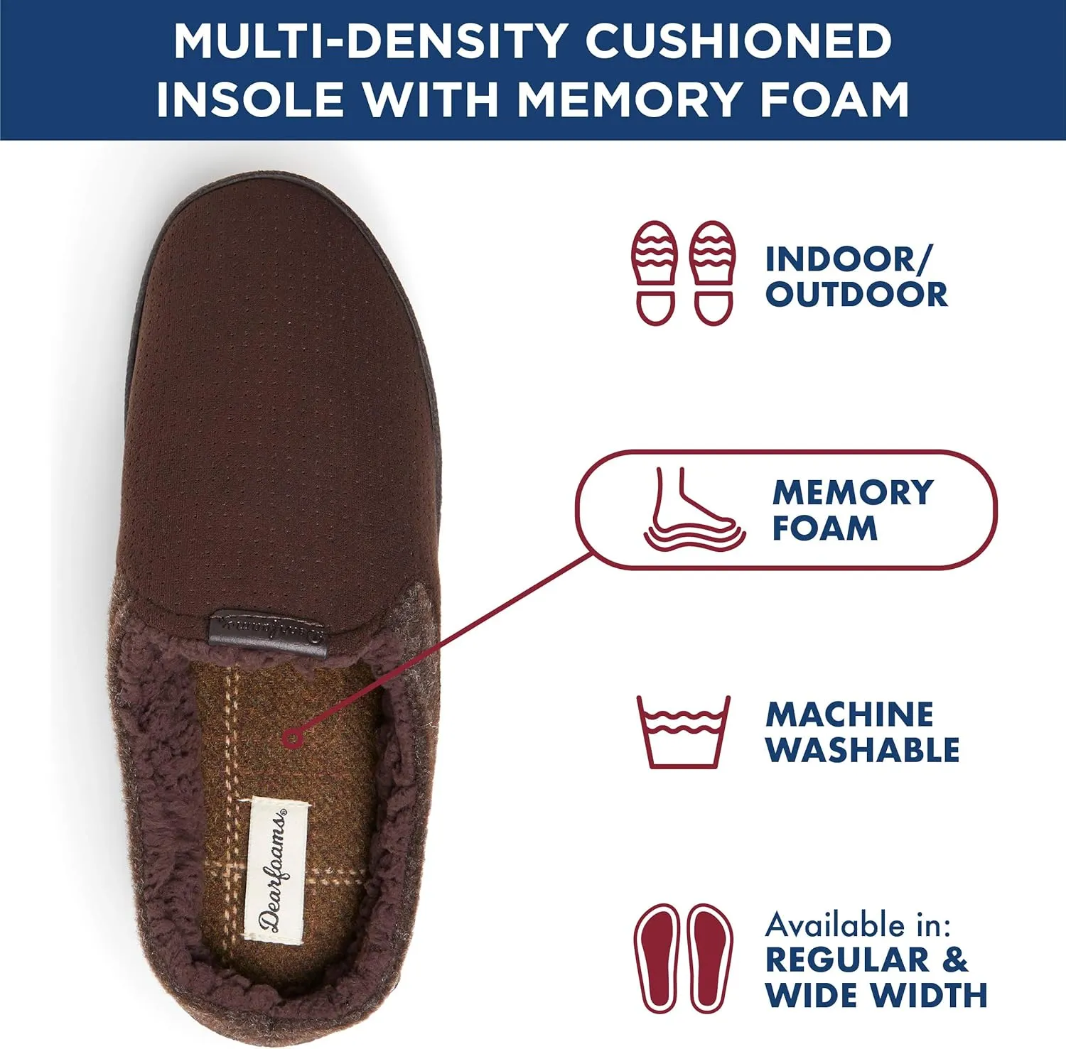 Dearfoams Men's Breathable Perforated Microsuede Clog Slipper