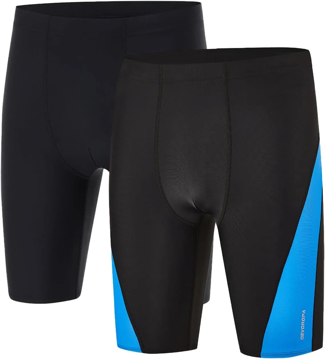 DEVOROPA Boys' Swim Jammers Youth Competitive Swim Team Suit Quick Dry Athletic Swimming Shorts UPF 50 Slim/Regular/Husky Fit