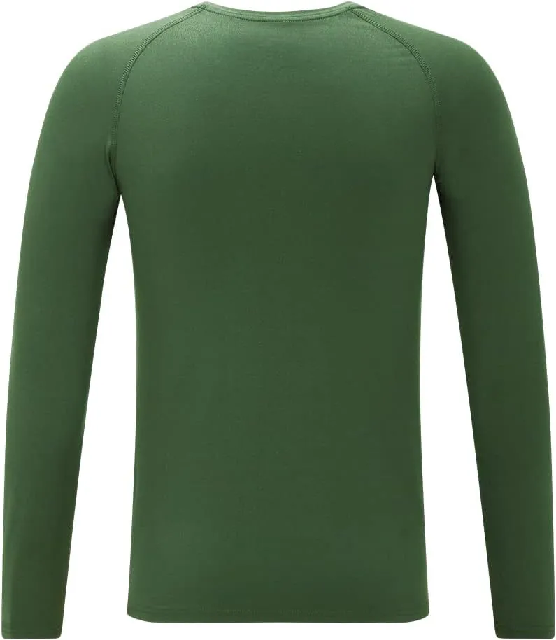 DEVOROPA Youth Boys Compression Shirt Long Sleeve Football Baseball Undershirt Quick Dry Kids Sports Baselayer Crewneck