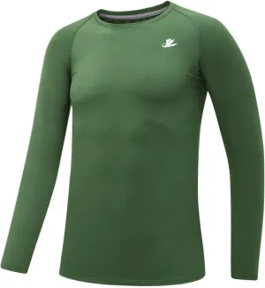 DEVOROPA Youth Boys Compression Shirt Long Sleeve Football Baseball Undershirt Quick Dry Kids Sports Baselayer Crewneck