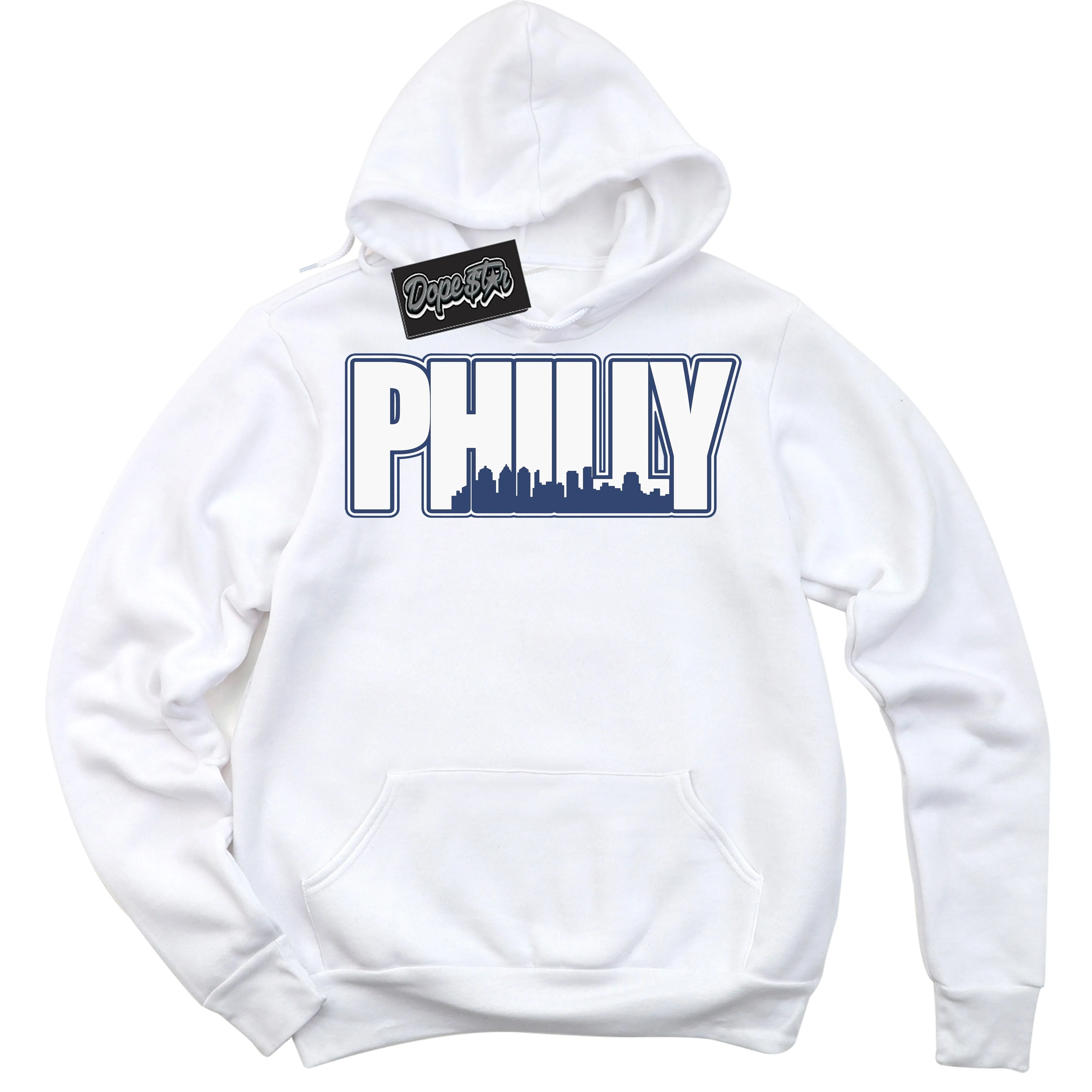 Diffused Blue 11s Sneaker Hoodie Philly Graphic