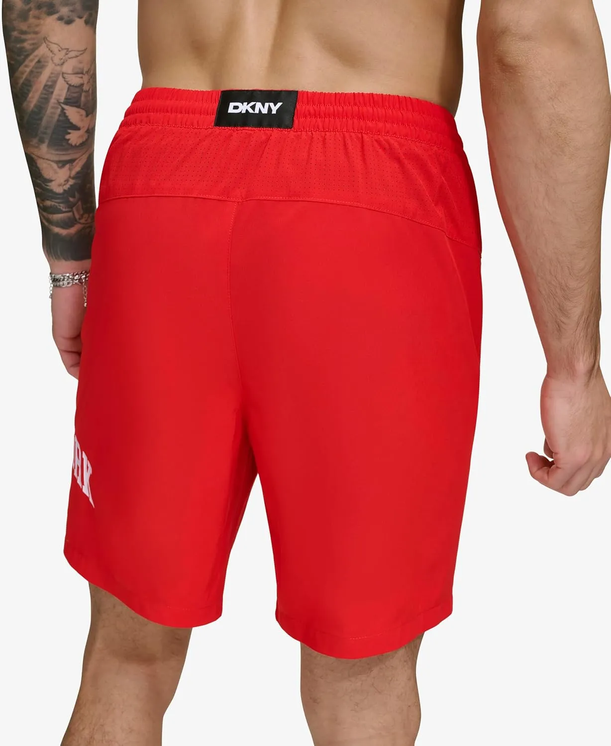 DKNY Men's Stretch Quick Dry Volley UPF 40  Protection Swim Trunk