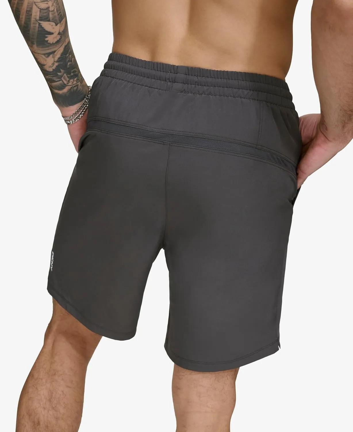 DKNY Men's Stretch Quick Dry Volley UPF 40  Protection Swim Trunk