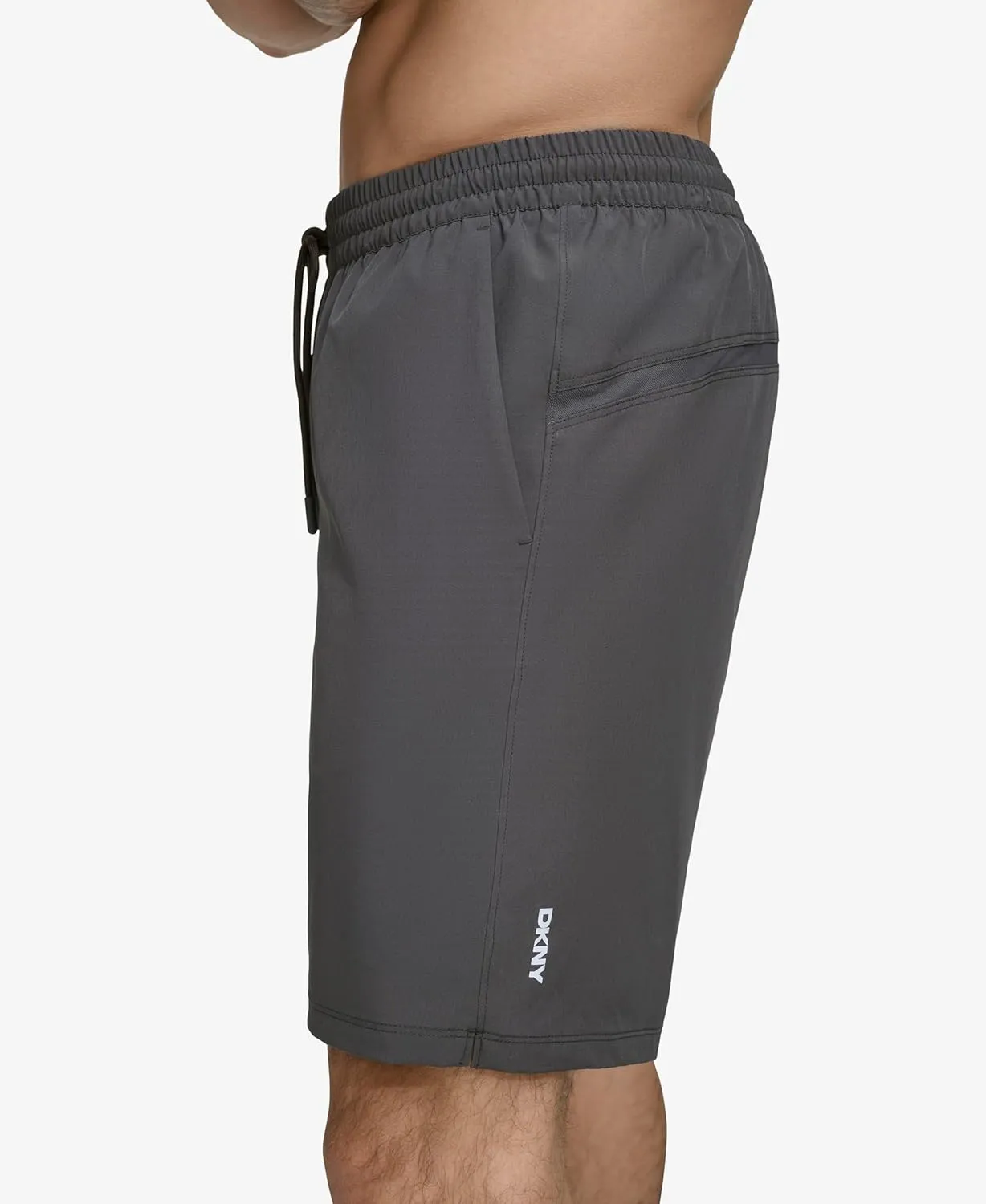 DKNY Men's Stretch Quick Dry Volley UPF 40  Protection Swim Trunk