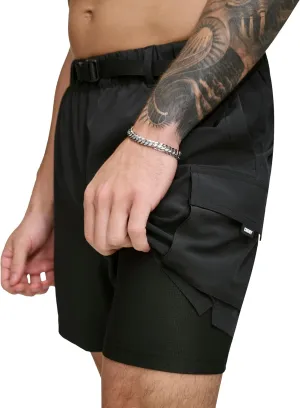 DKNY Men's Stretch Quick Dry Volley UPF 40  Protection Swim Trunk
