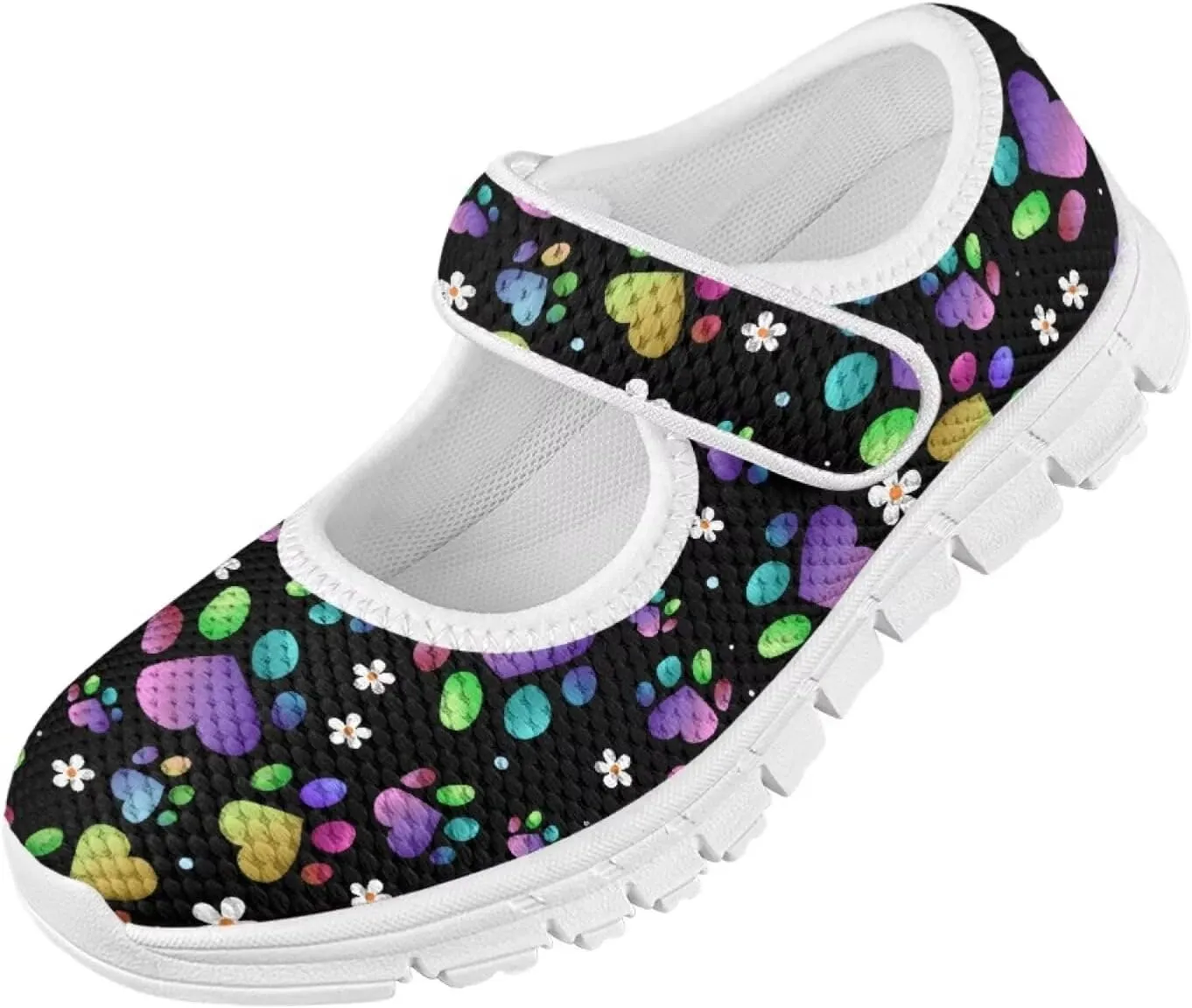 Dog Theme Girls Mary Jane Shoes Breathable Comfort Casual Sneaker for Little/Big Girl,Ballet Flat School Wedding Party Shoes