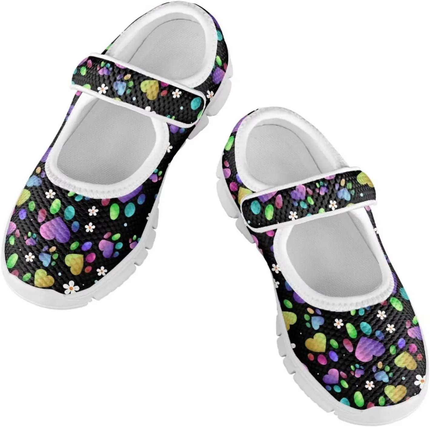 Dog Theme Girls Mary Jane Shoes Breathable Comfort Casual Sneaker for Little/Big Girl,Ballet Flat School Wedding Party Shoes