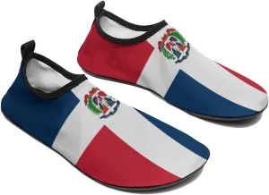 Dominican Republic Flag Water Shoes for Women Men Quick-Dry Aqua Socks Swim Beach Barefoot Yoga Surf Pool Camping