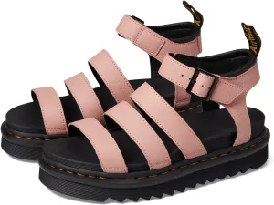 Dr. Martens Womens Blaire Fisherman Sandal, Peach Beige Pisa Leather, 9 US