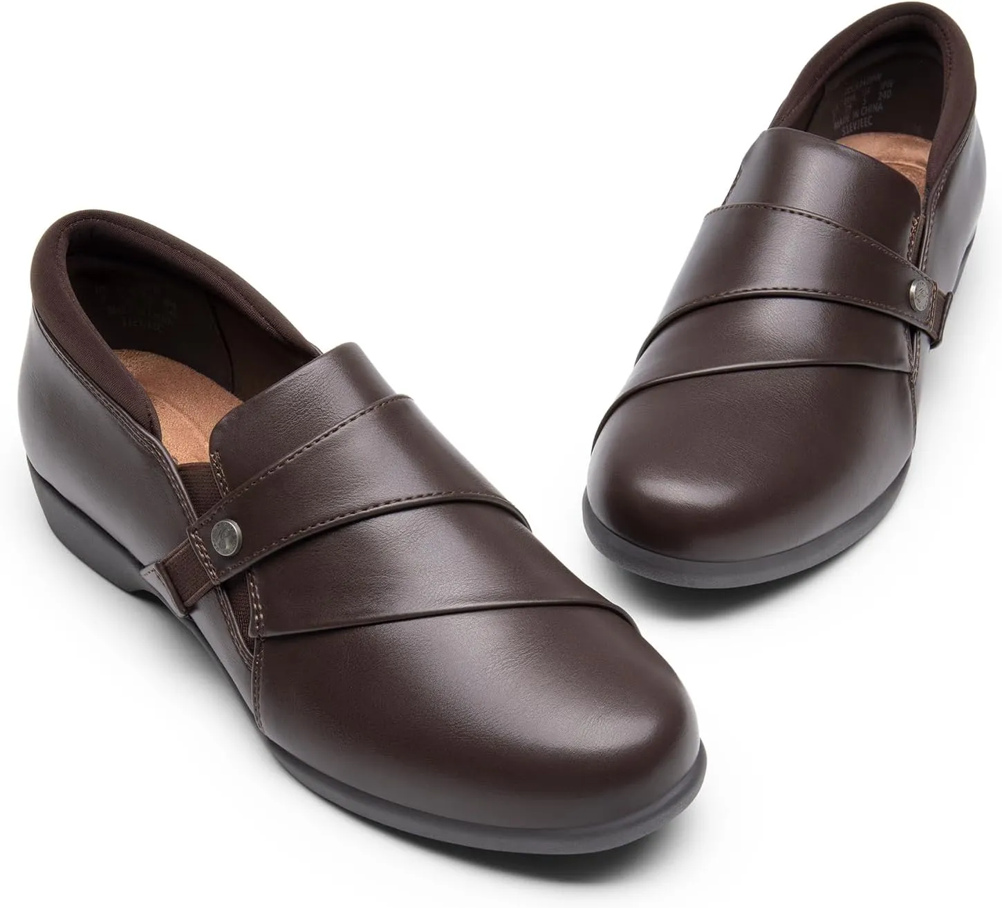 DREAM PAIRS Loafer for Women Slip-on Comfortable Dressy Loafers Business Casual Work Office Loafer Shoes Faux Leather Round Toe with Arch Support