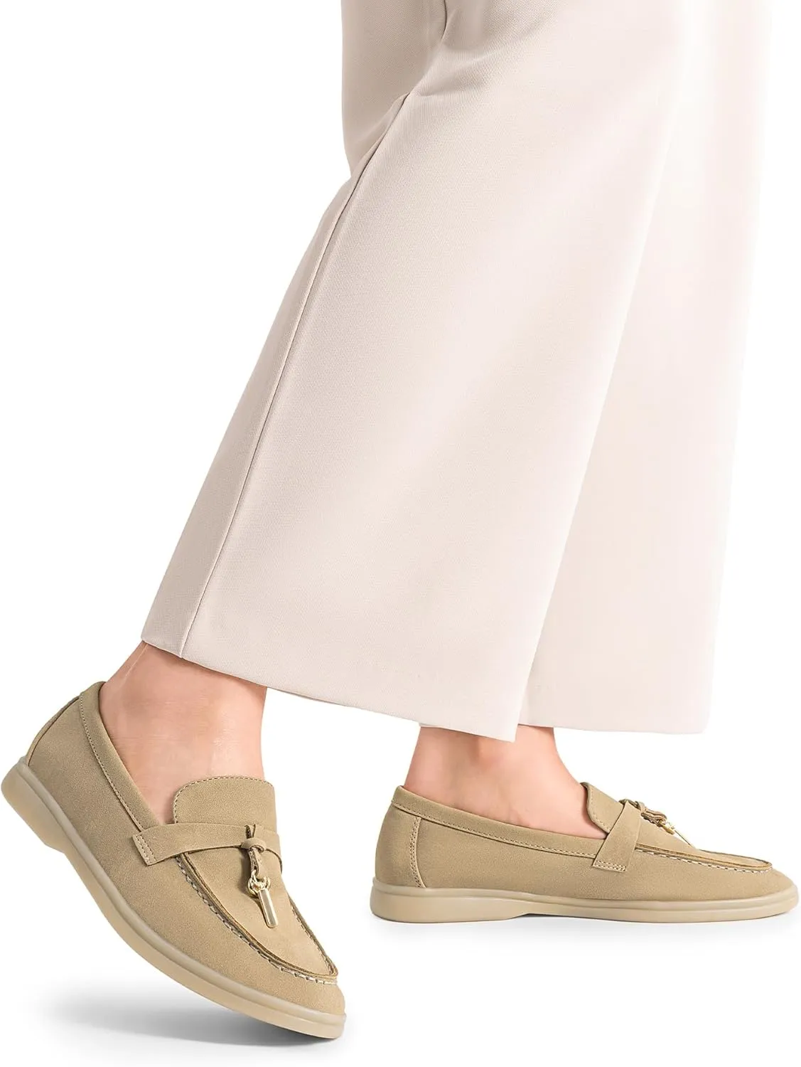 DREAM PAIRS Women's Loafers Suede Loafer Slip-on Comfortable Casual Dressy Business Work Shoes with Arch Support