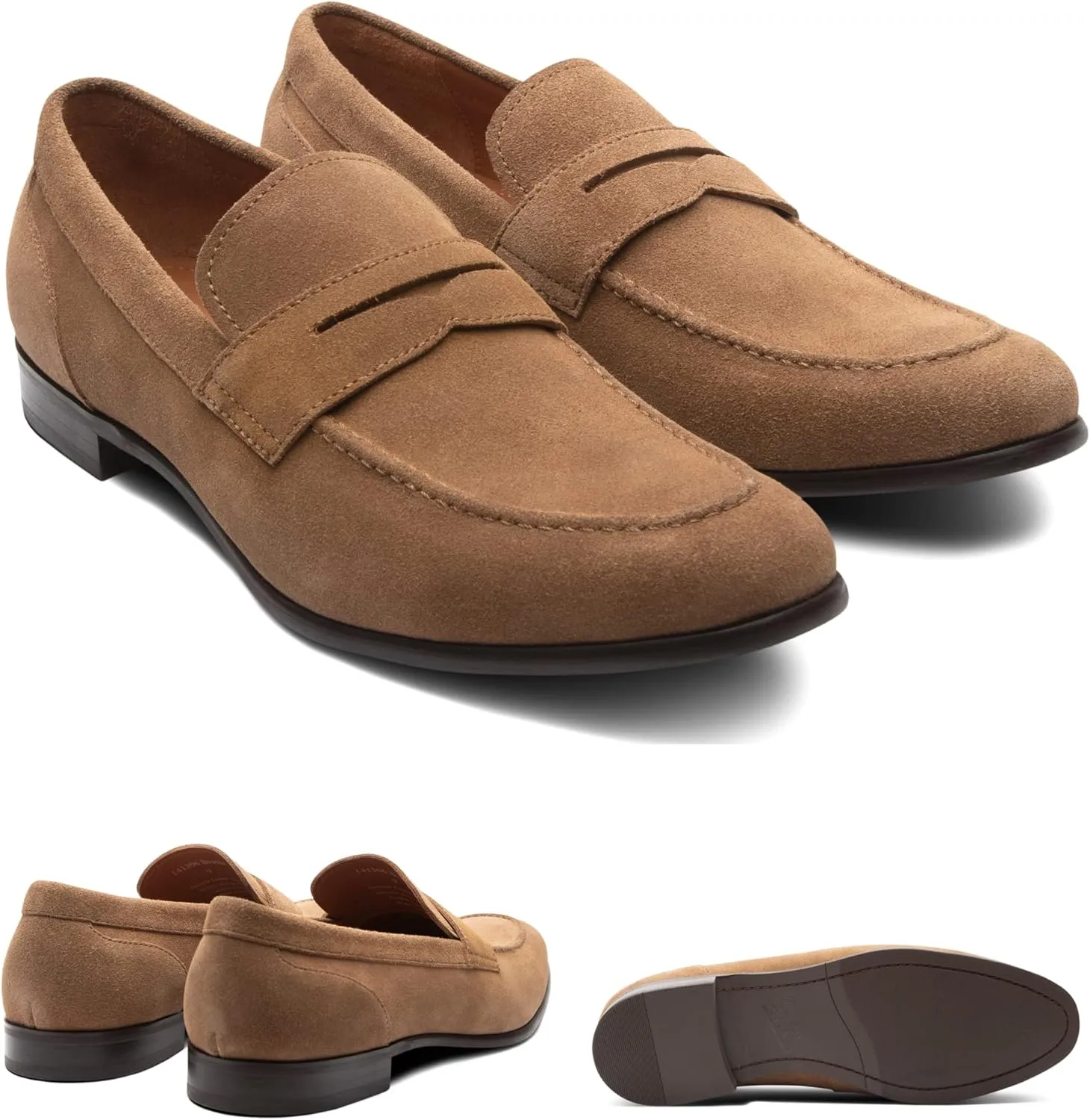 Dunross & Sons Men's Brookes Penny Loafer Slip-On Formal Business Shoes