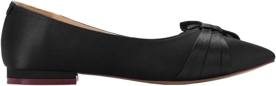 ERIJUNOR Wedding Flats Comfortable Flat Shoes for Women Closed Toe Wide Width Evening Party Dress Shoes