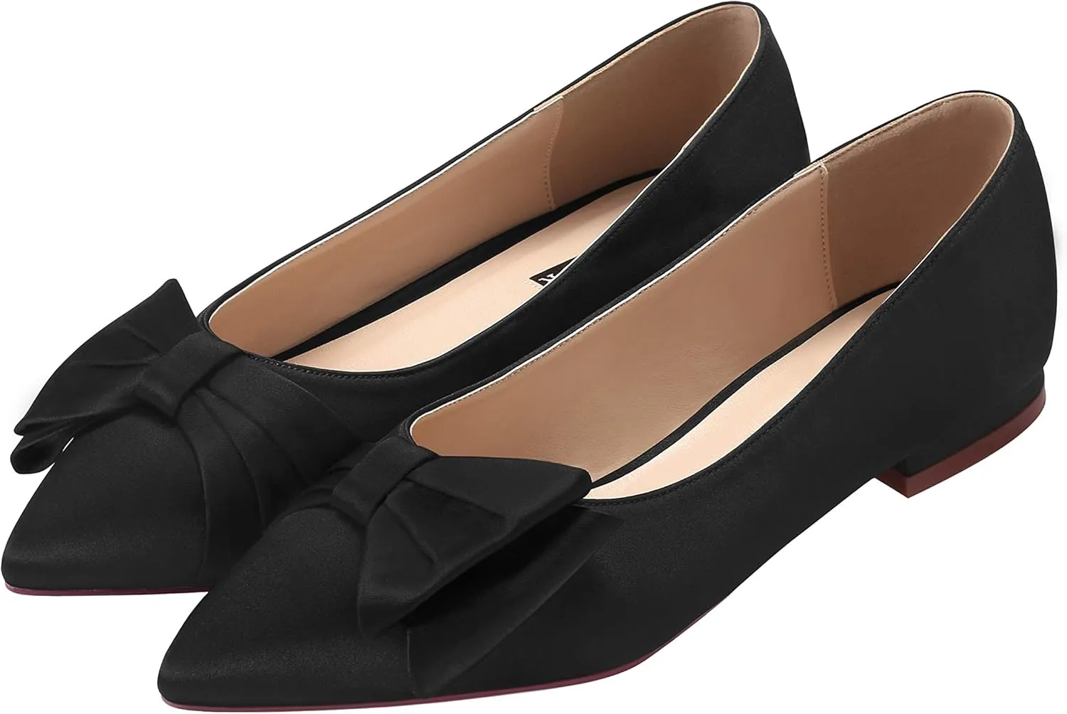 ERIJUNOR Wedding Flats Comfortable Flat Shoes for Women Closed Toe Wide Width Evening Party Dress Shoes