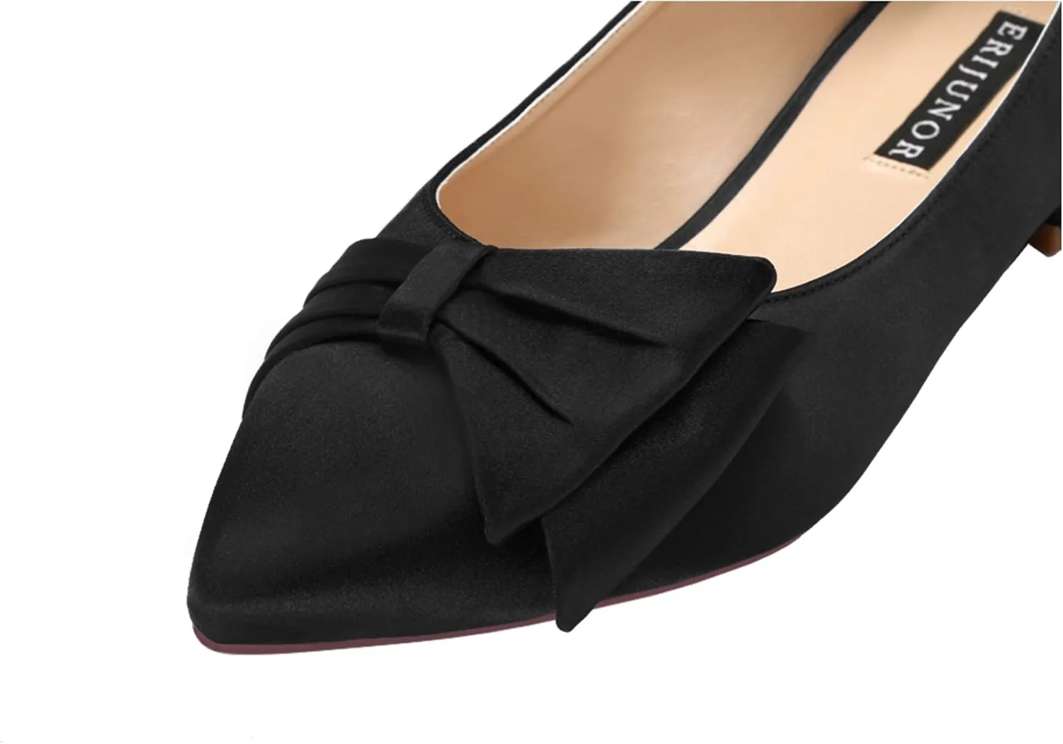 ERIJUNOR Wedding Flats Comfortable Flat Shoes for Women Closed Toe Wide Width Evening Party Dress Shoes