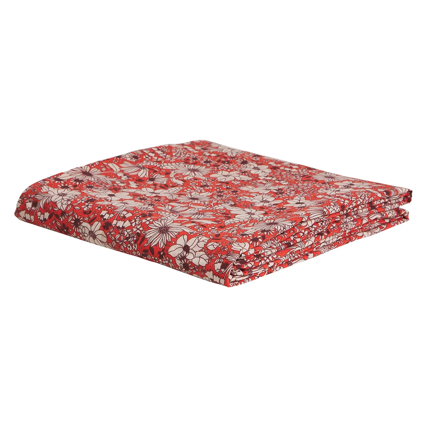 Evette Cotton Fitted Sheet - Scarlet