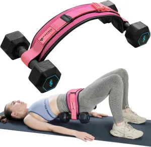 Exercise Hip Thrust Belt with Slip-Resistant Padding - Easy to Use with Dumbbells, Kettlebells, or Plates - Protects Your Hips for Gym, Home Workouts, or On the Go