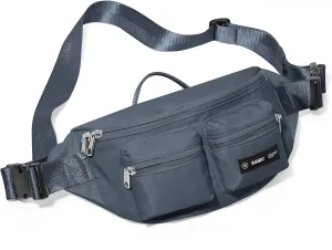Fanny Pack for Women Men Crossbody Waist Pack Bag with 6-Zipper Pocket Adjustable Strap Black Fanny Packs for Outdoor Travel Sports Hiking Running, Dark Blue