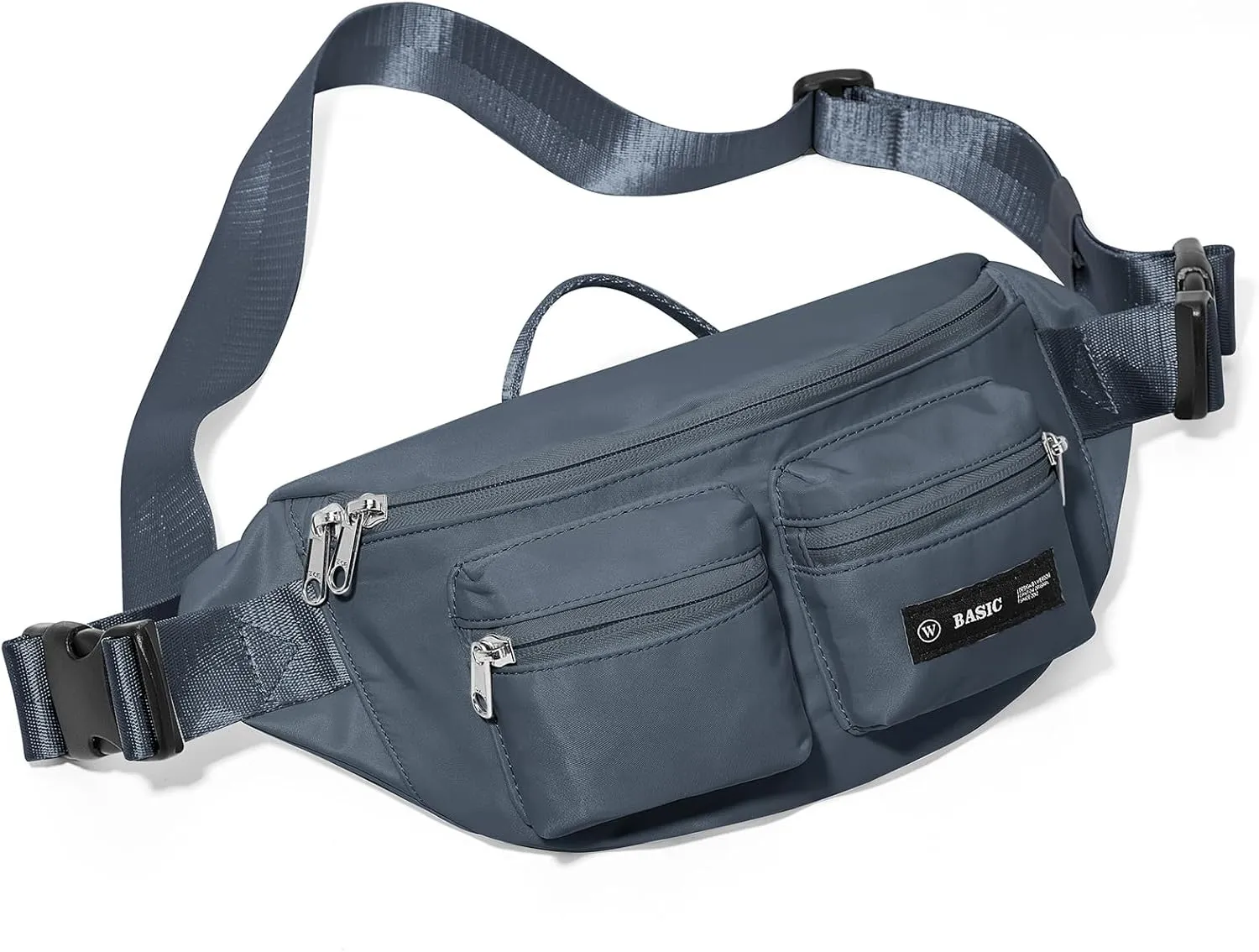 Fanny Pack for Women Men Crossbody Waist Pack Bag with 6-Zipper Pocket Adjustable Strap Black Fanny Packs for Outdoor Travel Sports Hiking Running, Dark Blue