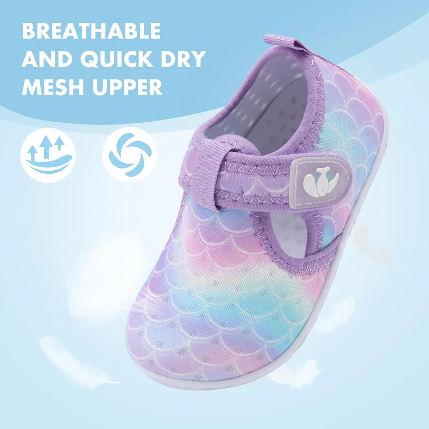 FEETCITY Boys Girls Water Shoes Kids Aqua Socks Quick Dry Barefoot for Beach Swimming Pool