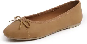 FEVERSOLE Women's Bow Tie Fashion Dress Slip On Shoes Round Toe Ballet Flat