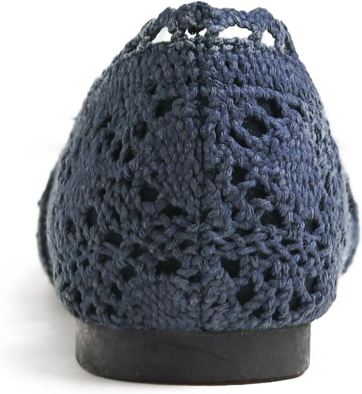 FEVERSOLE Women's Comfort Breathable Knit Crochet Shoes Lace Ballet Flats