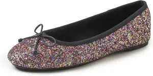 FEVERSOLE Women's Macaroon Colorful Memory Foam Cushion Insock Patent Ballet Flat