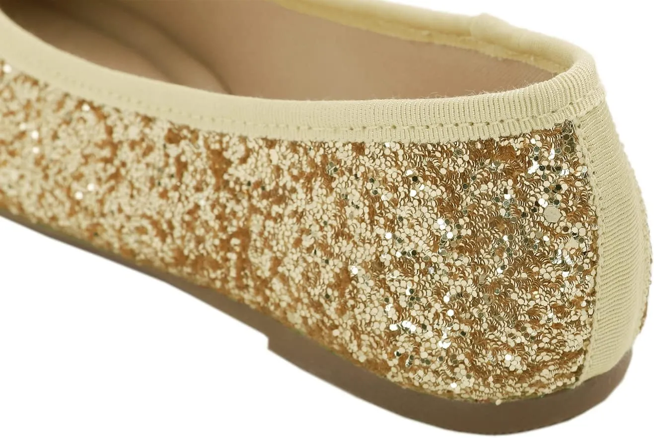 FEVERSOLE Women's Macaroon Colorful Memory Foam Cushion Insock Patent Ballet Flat