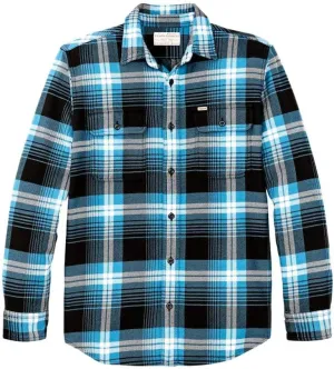 Filson Men's Vintage Flannel Work Shirt, Blue/Black/Multi Plaid