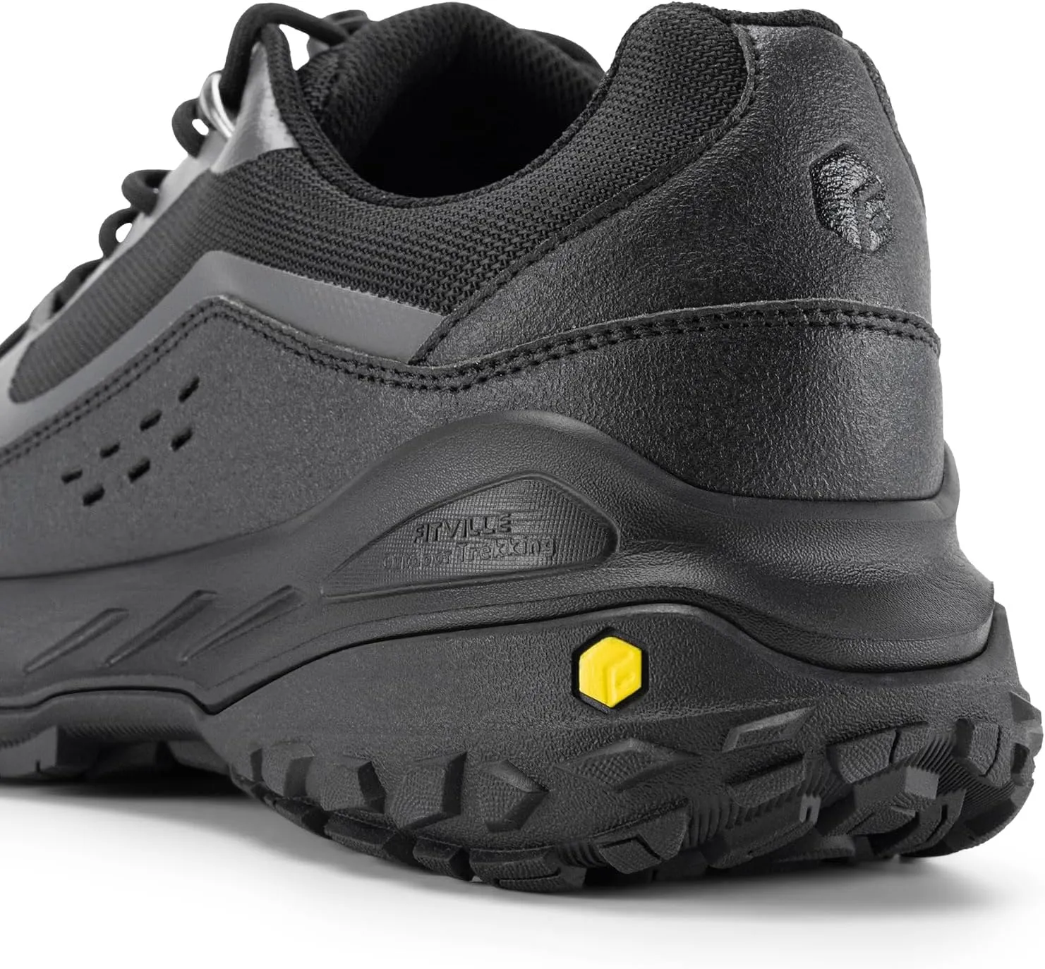 FitVille Men's Wide Toe Box Hiking Shoes, Slip-On Trail Sneakers with Quick Lace, Arch Support & Non-Slip LugMax Sole for Walking, Trekking & Outdoor