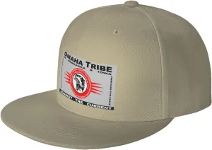Flag of The Omaha Tribe of Nebraska & Iowa Snapback Hat Adjustable Flat Bill Brim Baseball Cap for Men Women Hats