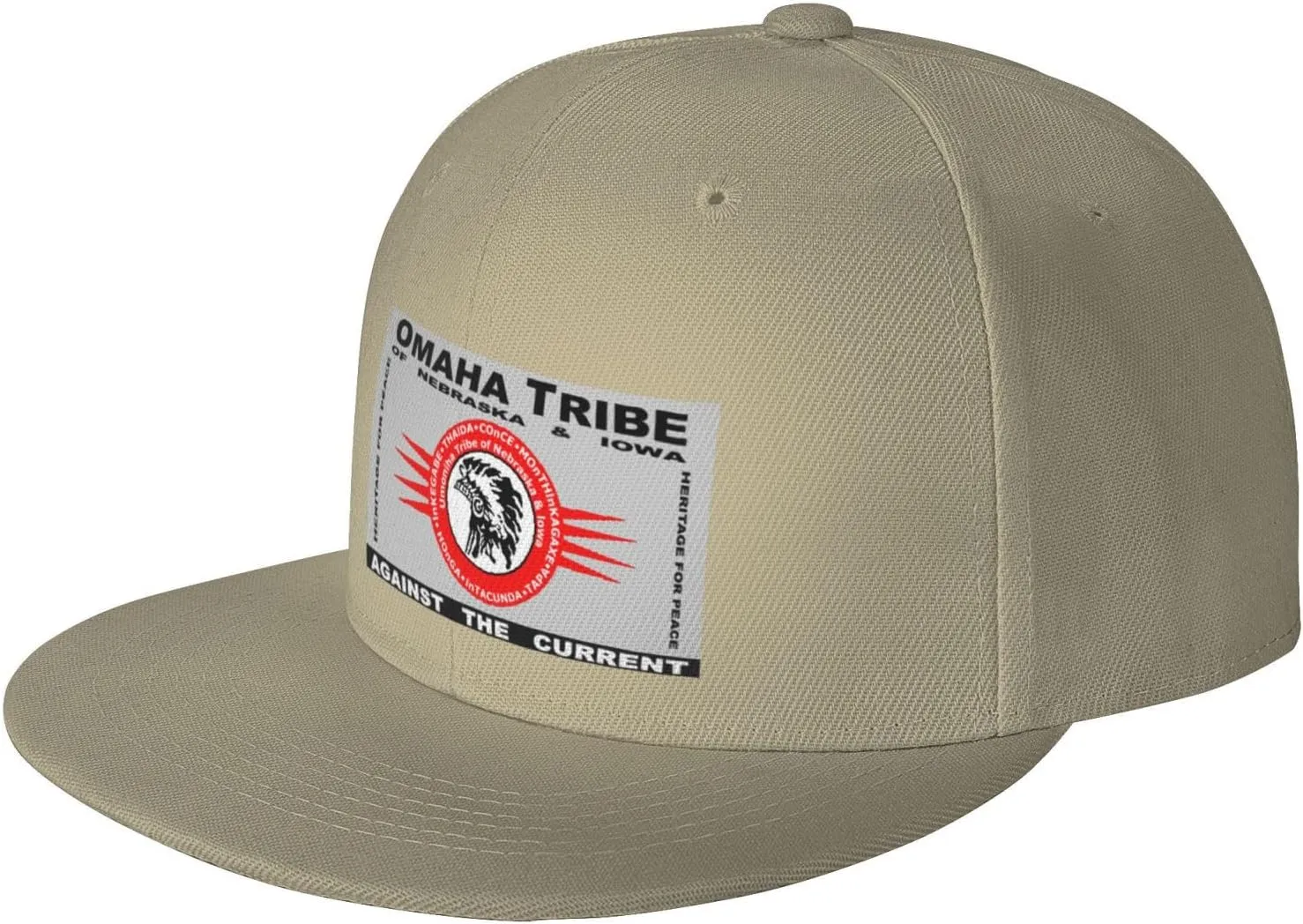 Flag of The Omaha Tribe of Nebraska & Iowa Snapback Hat Adjustable Flat Bill Brim Baseball Cap for Men Women Hats