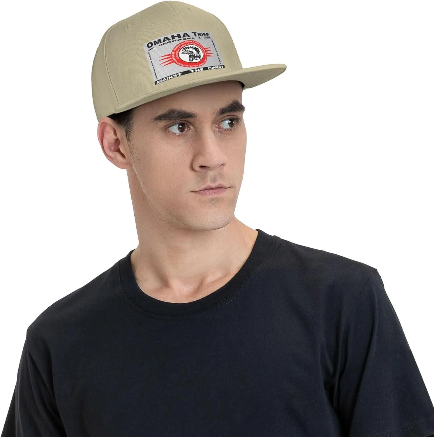 Flag of The Omaha Tribe of Nebraska & Iowa Snapback Hat Adjustable Flat Bill Brim Baseball Cap for Men Women Hats
