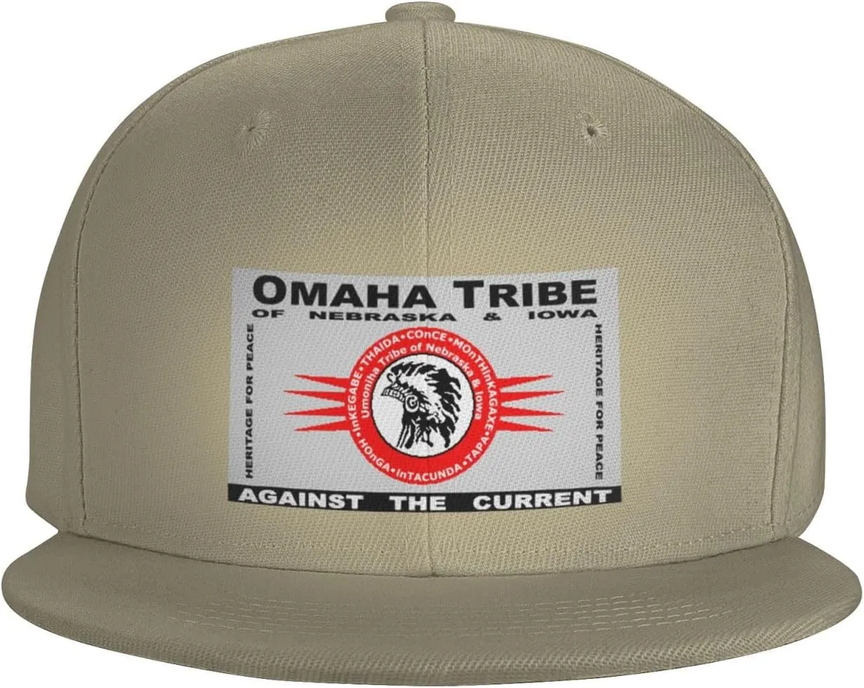 Flag of The Omaha Tribe of Nebraska & Iowa Snapback Hat Adjustable Flat Bill Brim Baseball Cap for Men Women Hats