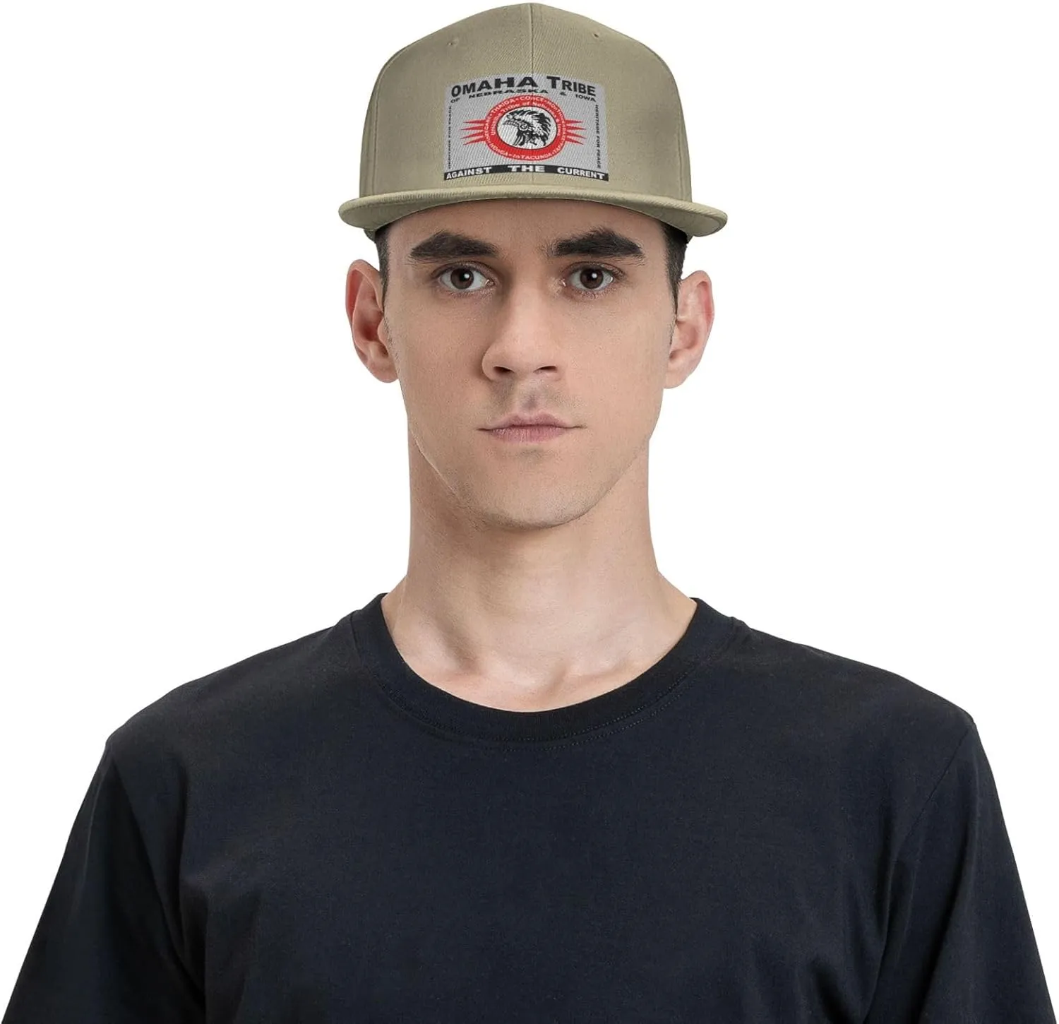 Flag of The Omaha Tribe of Nebraska & Iowa Snapback Hat Adjustable Flat Bill Brim Baseball Cap for Men Women Hats