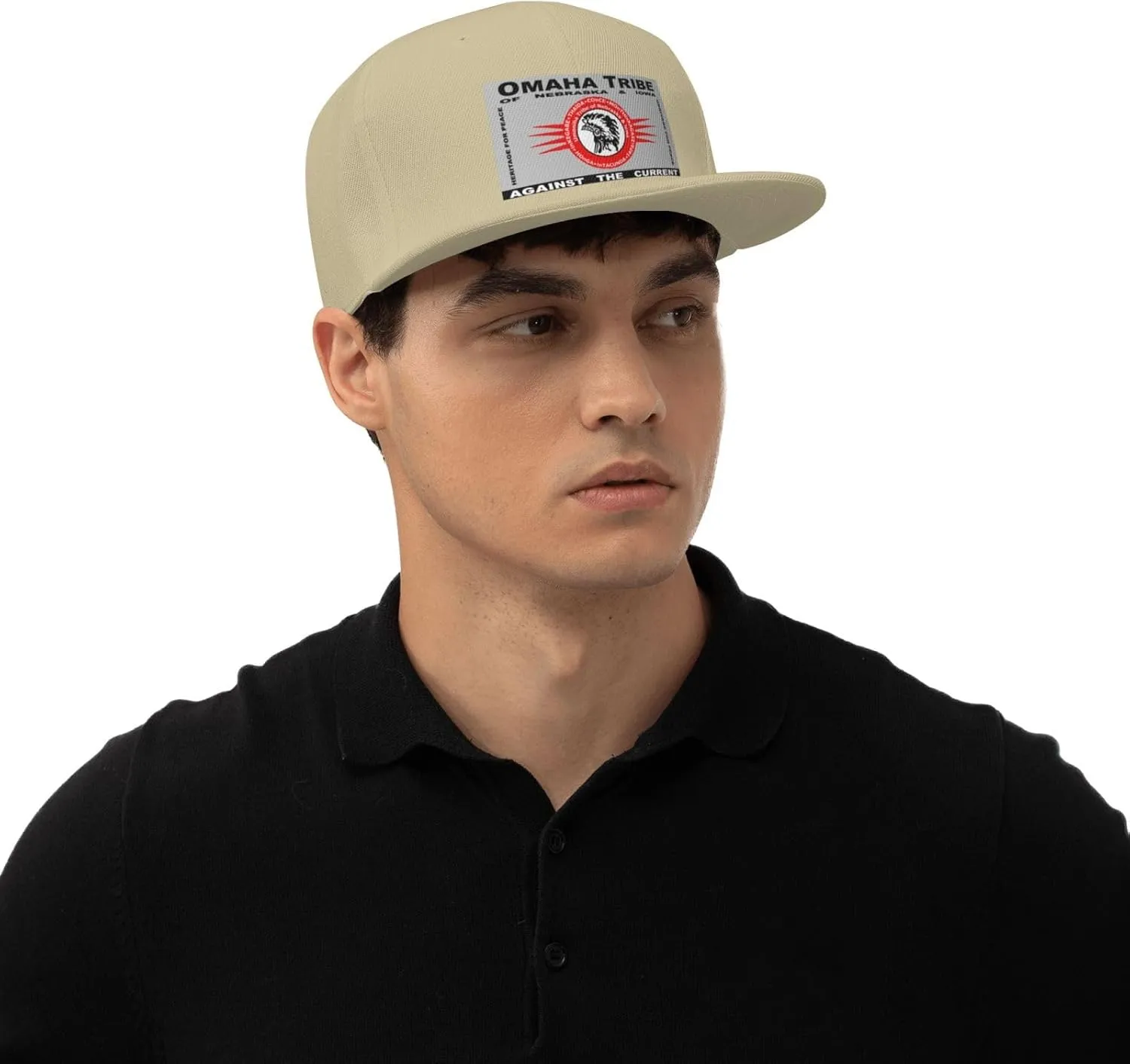 Flag of The Omaha Tribe of Nebraska & Iowa Snapback Hat Adjustable Flat Bill Brim Baseball Cap for Men Women Hats